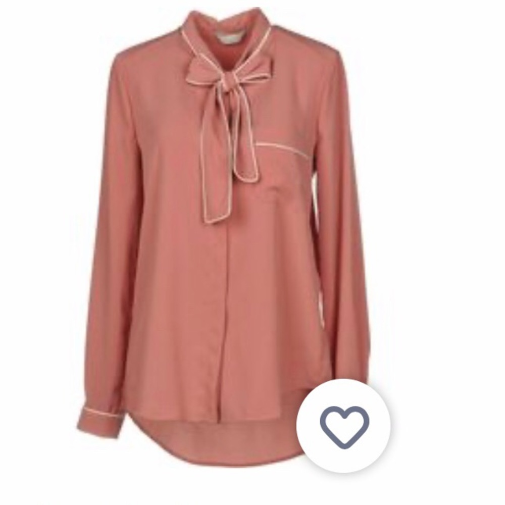 Pink pussycat bow long sleeve blouse BNWT SIZE 4